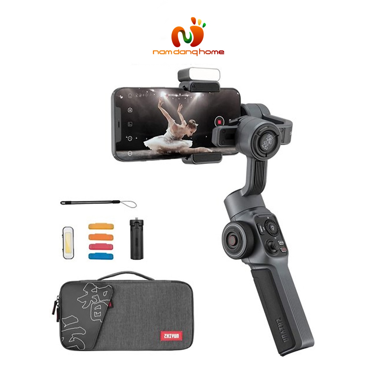 Gimbal Zhiyun Smooth 5 Combo - tay cầm chống rung cho điện thoại - Hàng Nhập Khẩu