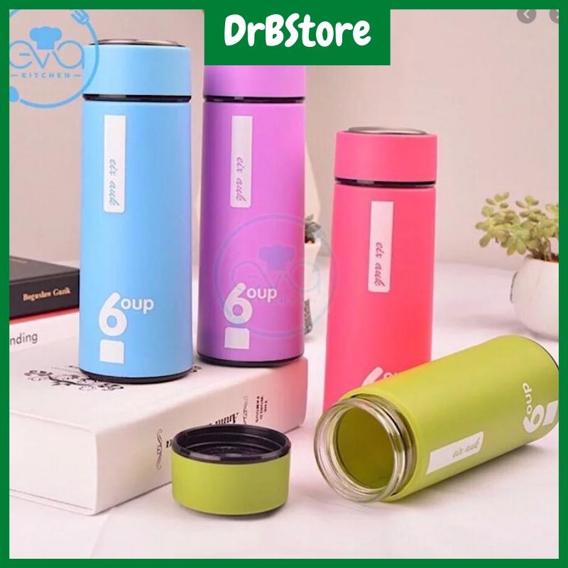 Bình nước thủy tinh 2 lớp giữ nhiệt chống nóng dung tích 450ml DrbStore