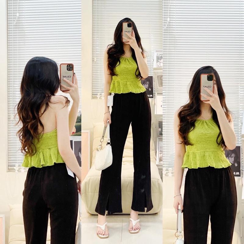 ÁO YẾM CROPTOP NHÚN