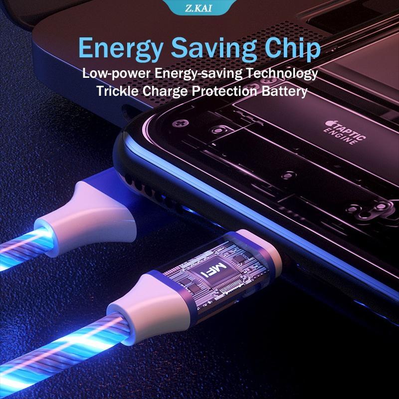 Dây Cáp Sạc Nhanh 3 Trong 1 Có Đèn LED Dành Cho iPhone Xiaomi Samsung