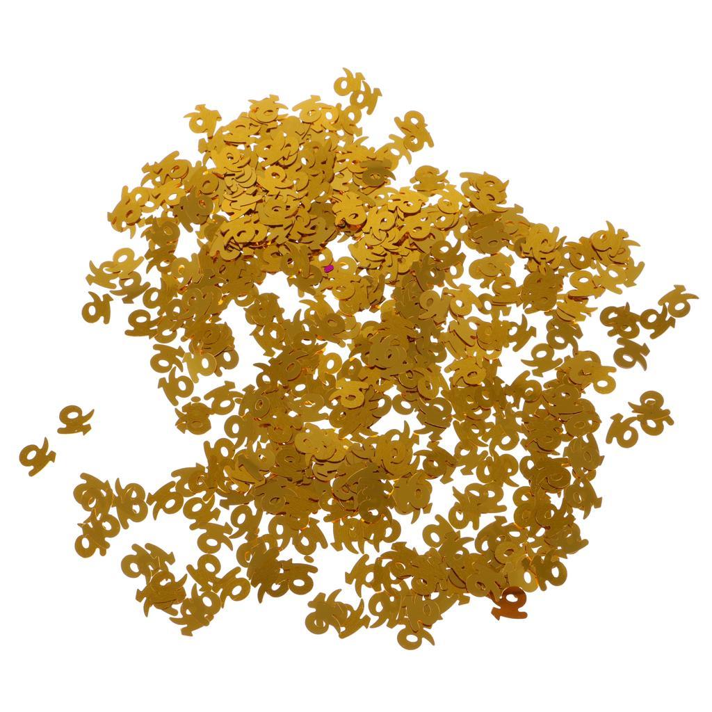 2X Table Confetti Age Birthday Party Wedding Anniversary Table Confetti Gold 16