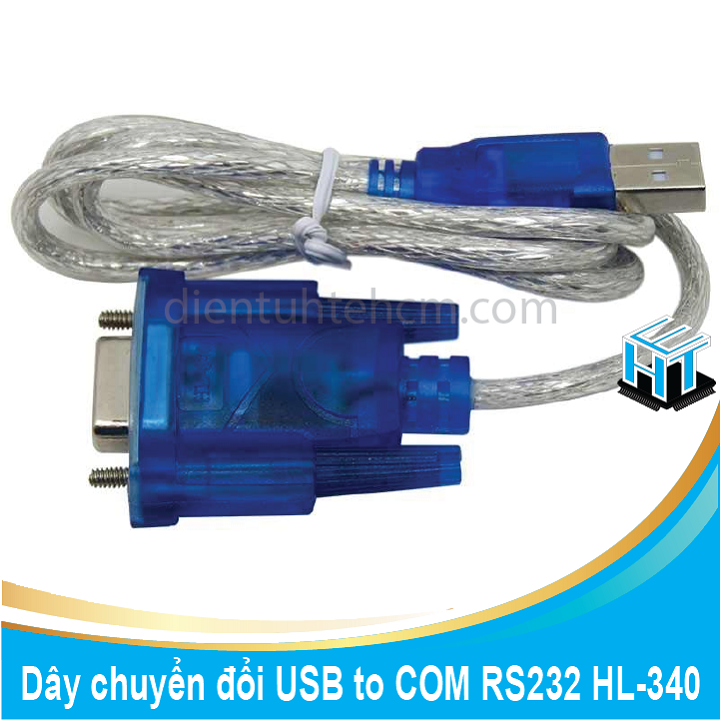 Dây cáp chuyển đổi USB to COM RS232 HL-340 - 1.5m - Đực - Male