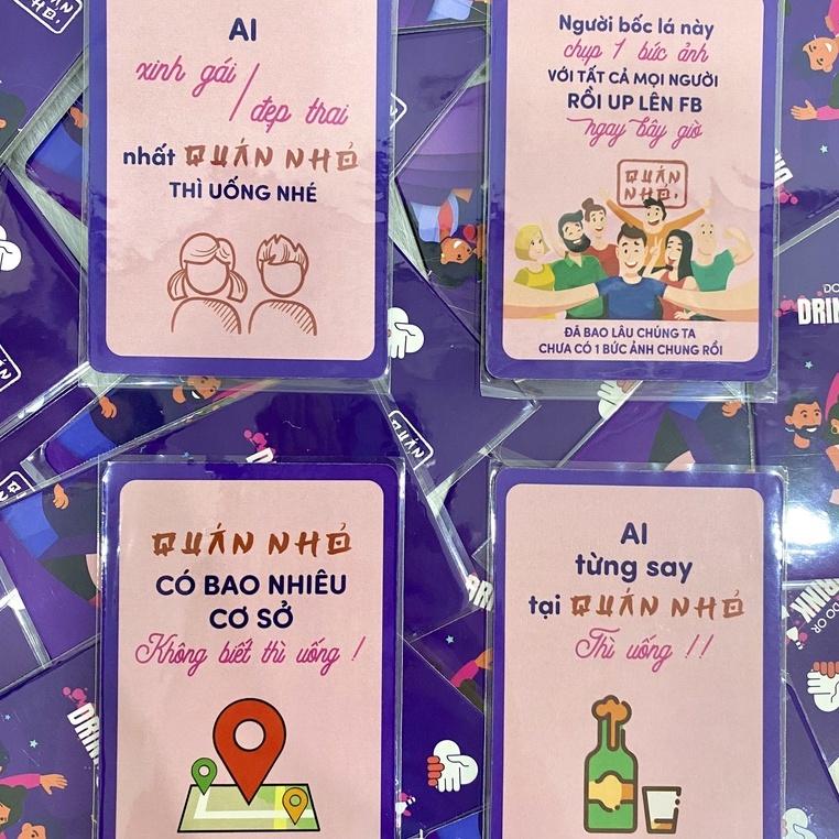 Bộ bài Uống Đê &quot;Do or Drink Quán nhỏ&quot; phiên bản giới hạn kèm bọc bài game uống rượu 80 lá cơ bản cho bữa nhậu cùng bạn b