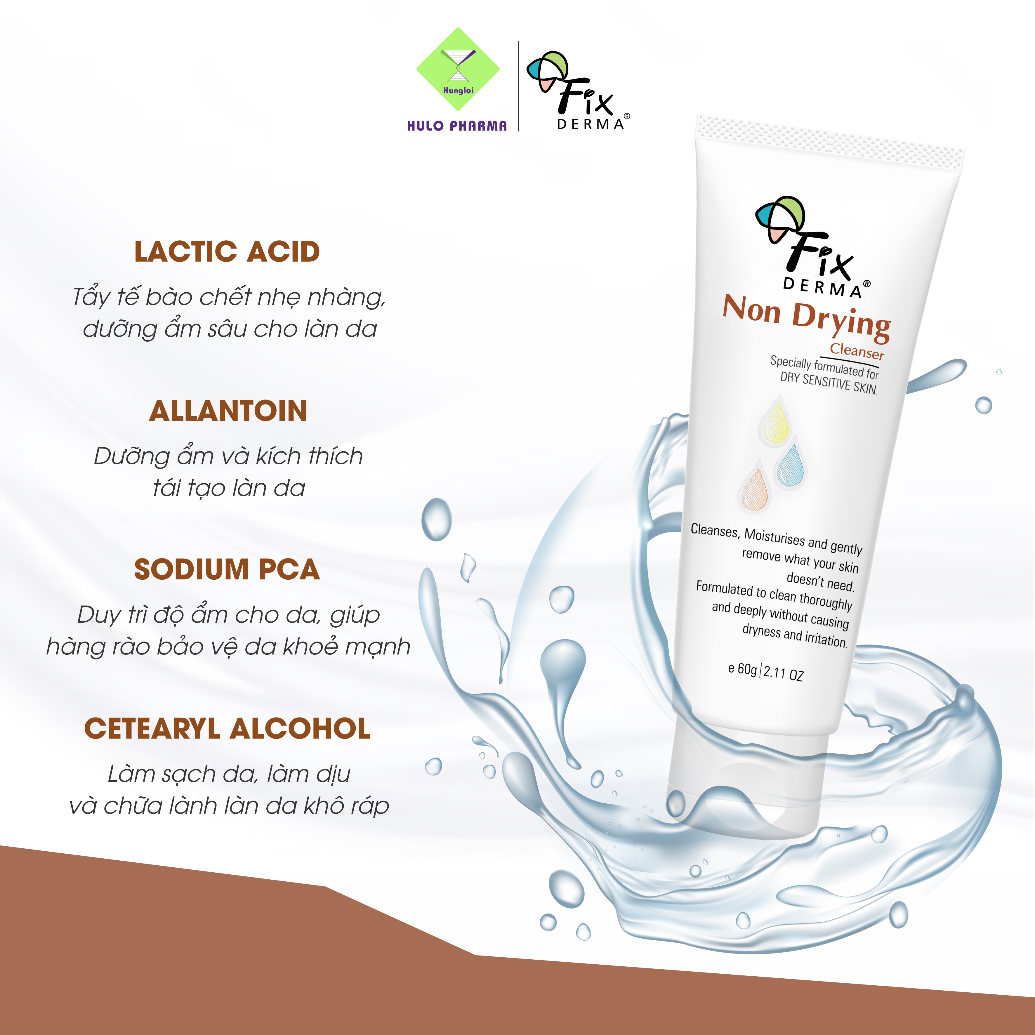Sữa rửa mặt Fixderma Non Drying Cleanser (60g)