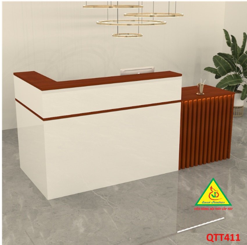 QUẦY LỄ TÂN, QUẦY TIẾP TÂN, QUẦY TÍNH TIỀN, QUẦY THU NGÂN QTT411 - Nội thất lắp ráp Viễn Đông Adv