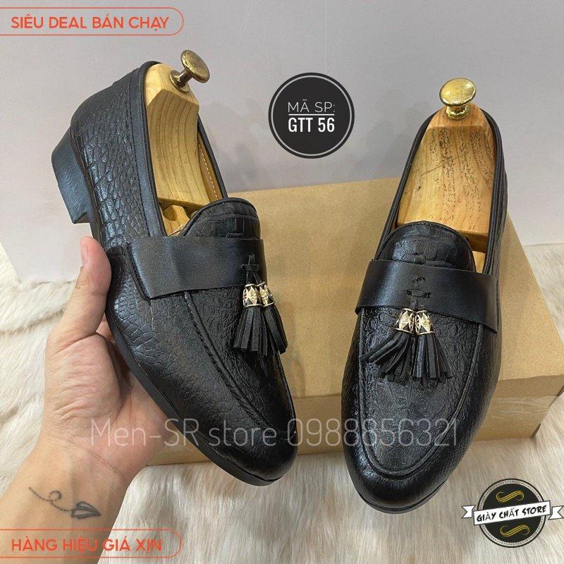 Giày tây mã gtt 56 - Giày tây - Giày Lười Nam Da Bóng Tăng Chiều Cao - Giày Lười Nam Giá Rẻ