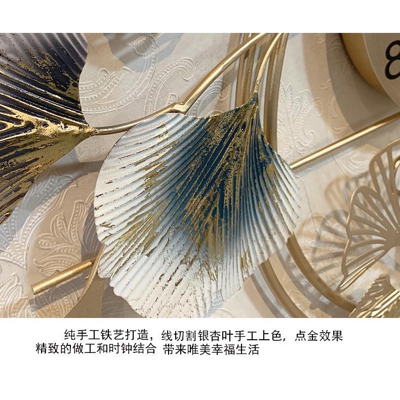 Đồng hồ treo tường ngang bạch quả sang trọng