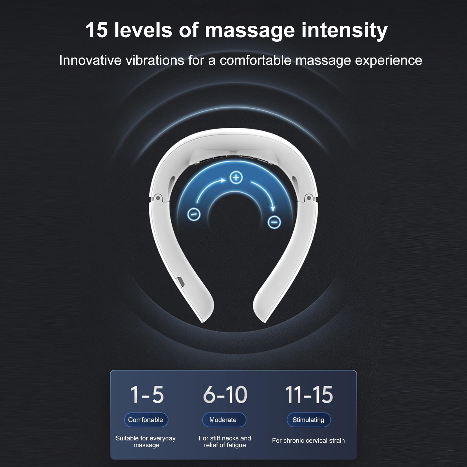 Cervical Spine Massager Strength Adjustment USB Rechargeable Intelligent Pulse Heating Neck Massager Neck Care