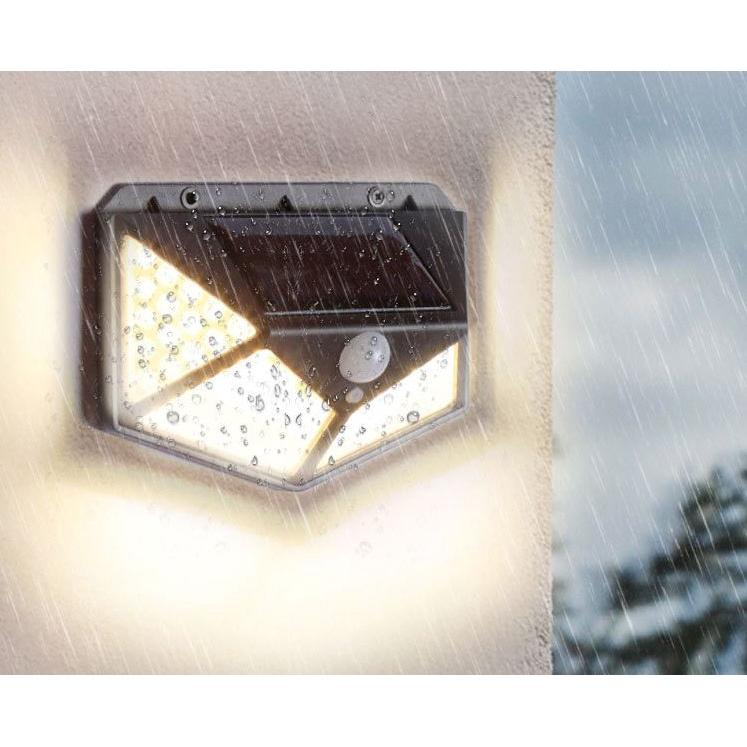 Đèn cảm ứng chuyển động sử dụng năng lượng mặt trời chống nước IP66 100 led siêu sáng 3 chế độ