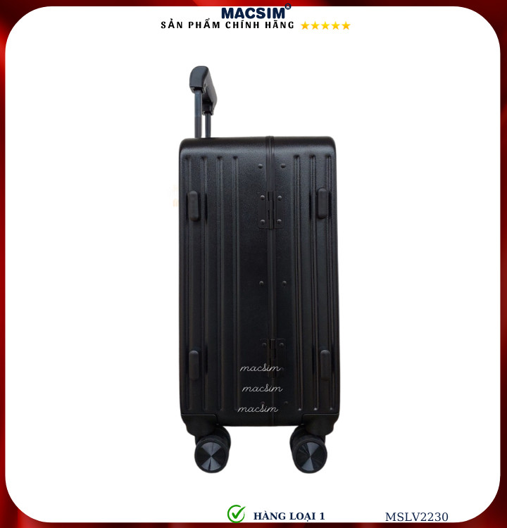 Vali cao cấp Macsim SMLV2230 cỡ 20 inch màu đen - Hàng loại 1