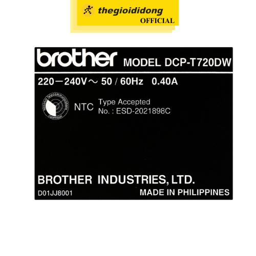 Máy in phun màu đa năng Brother DCP-T720DW Wifi - Hàng Chính Hãng