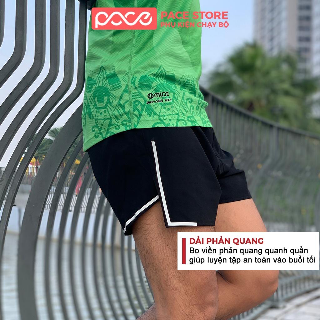 Quần chạy bộ nam quần short thể thao nam FAST Running 1 lớp siêu nhẹ, siêu thoáng mát