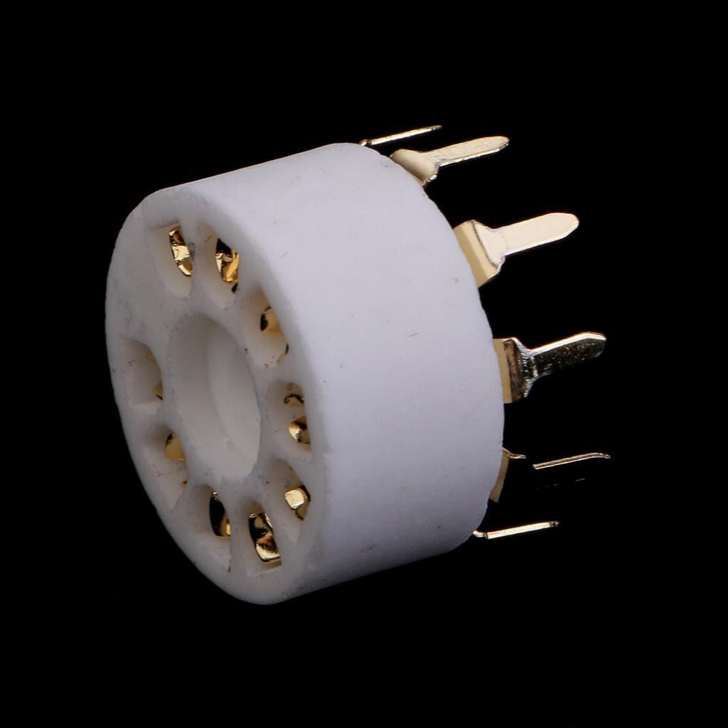 2x9pin PCB Mounting Vacuum Tube Socket GZC9- 12AX7 12AU7 12AT7