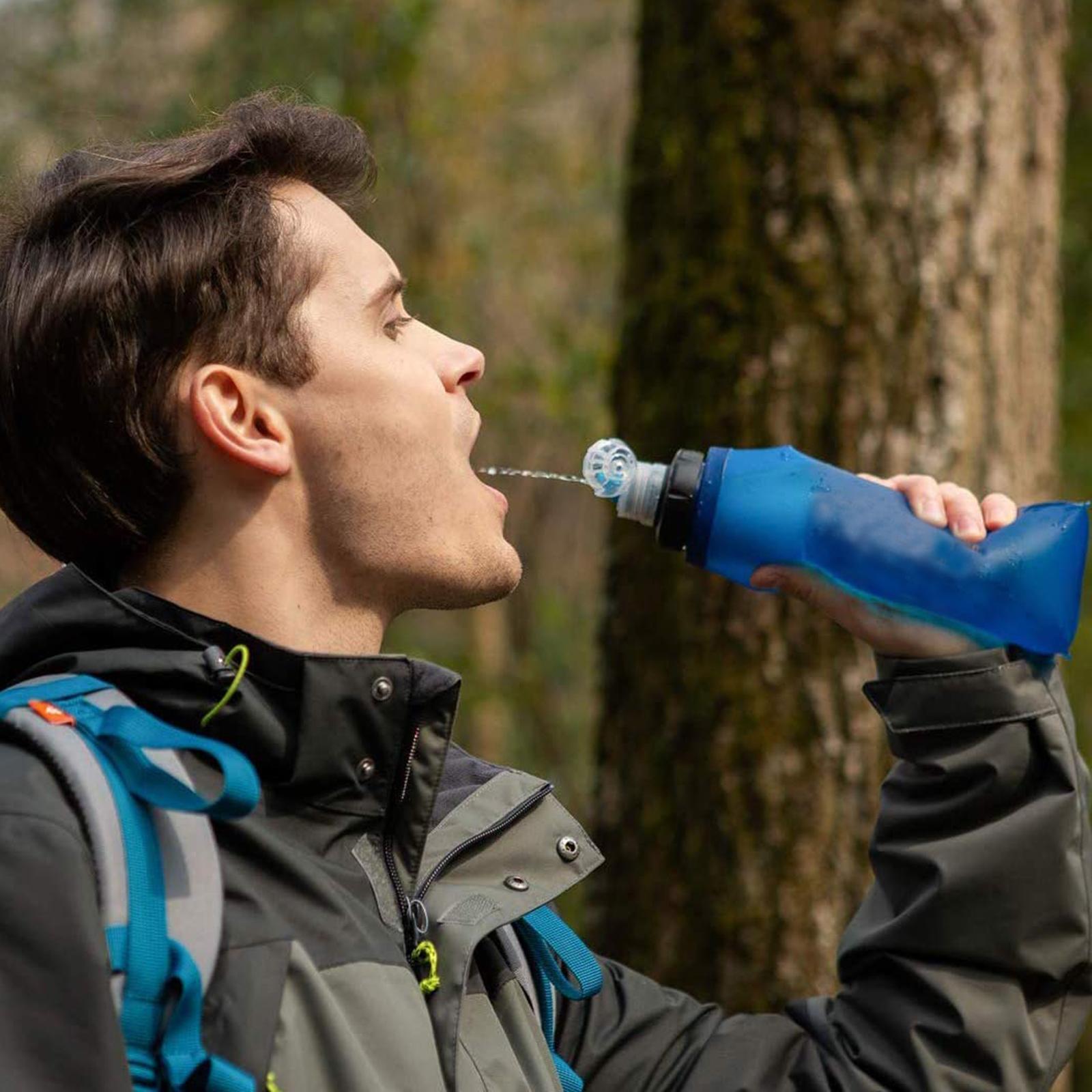 Outdoor Survival Water Bottle with Filter, Compact Water Purifier Bag Filtration System Preparedness