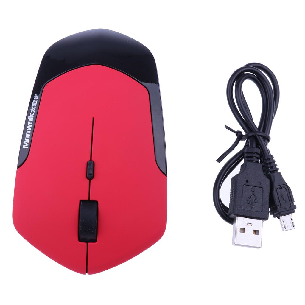 USB Wireless Mouse 2.4G Optical Adjustable 1600DPI Ergonomic Mouse