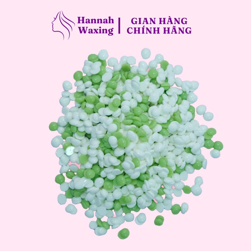 [CHE TÊN] Sáp Wax Lông Mix Trà Xanh + Sữa Dừa Chuyên Dụng Wax Bikini Tặng Kèm Que HANNAH WAXING