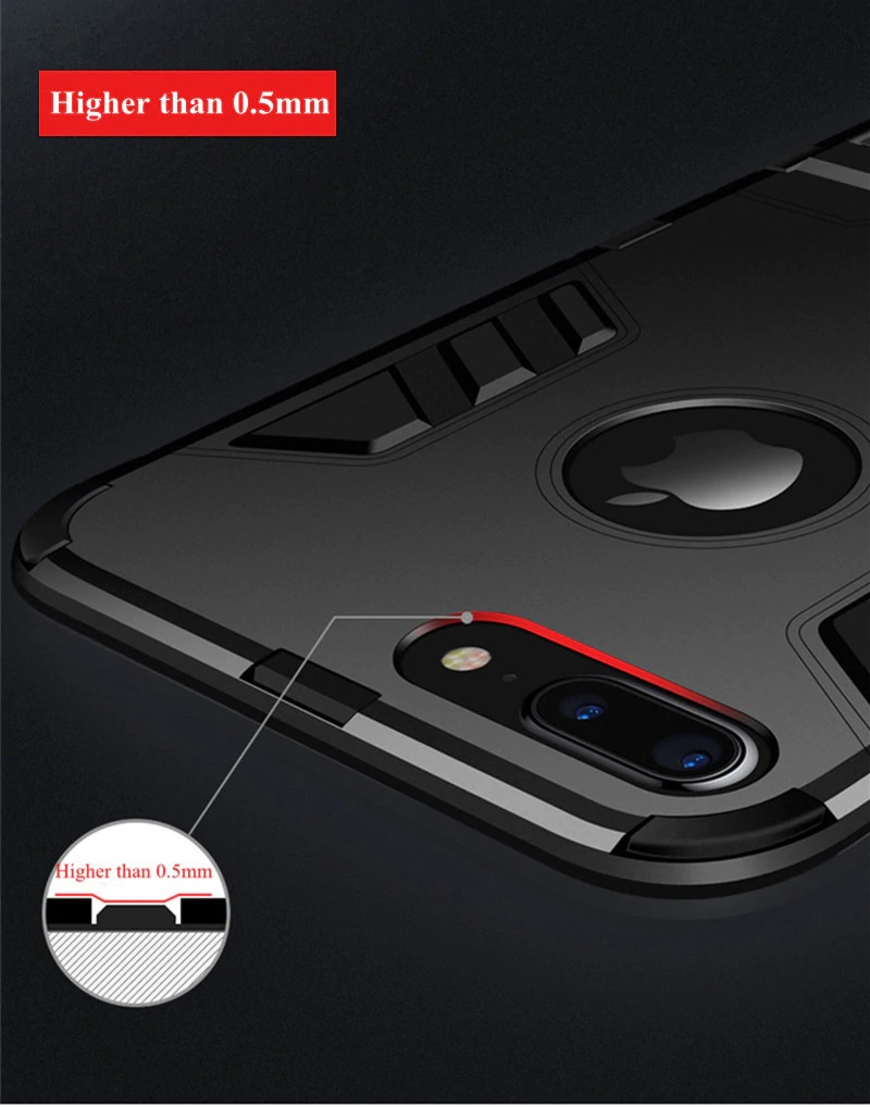 Ốp lưng chống sốc cho iPhone 7 Plus, iPhone 8 Plus có chân chống dựng máy