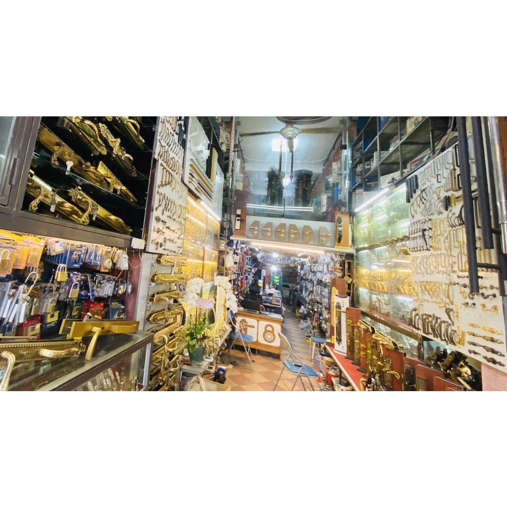 Bộ chùy đồng hoa văn mặt trống đồng Đông Sơn, Khoá truỳ đồng cửa cổng cỡ 20,25,30cm - MÀU RÊU