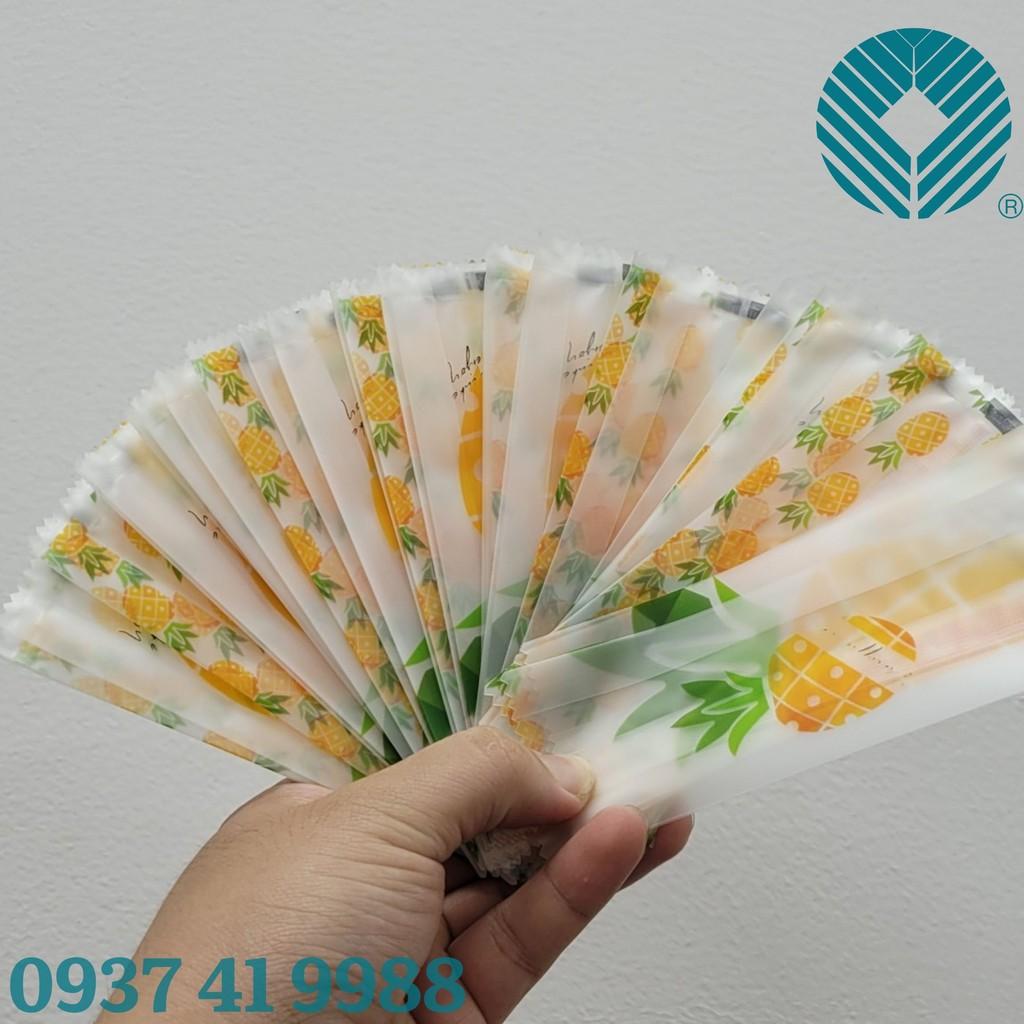 Túi đựng bánh dứa hàn miệng - Trái dứa cam túi 100 cái