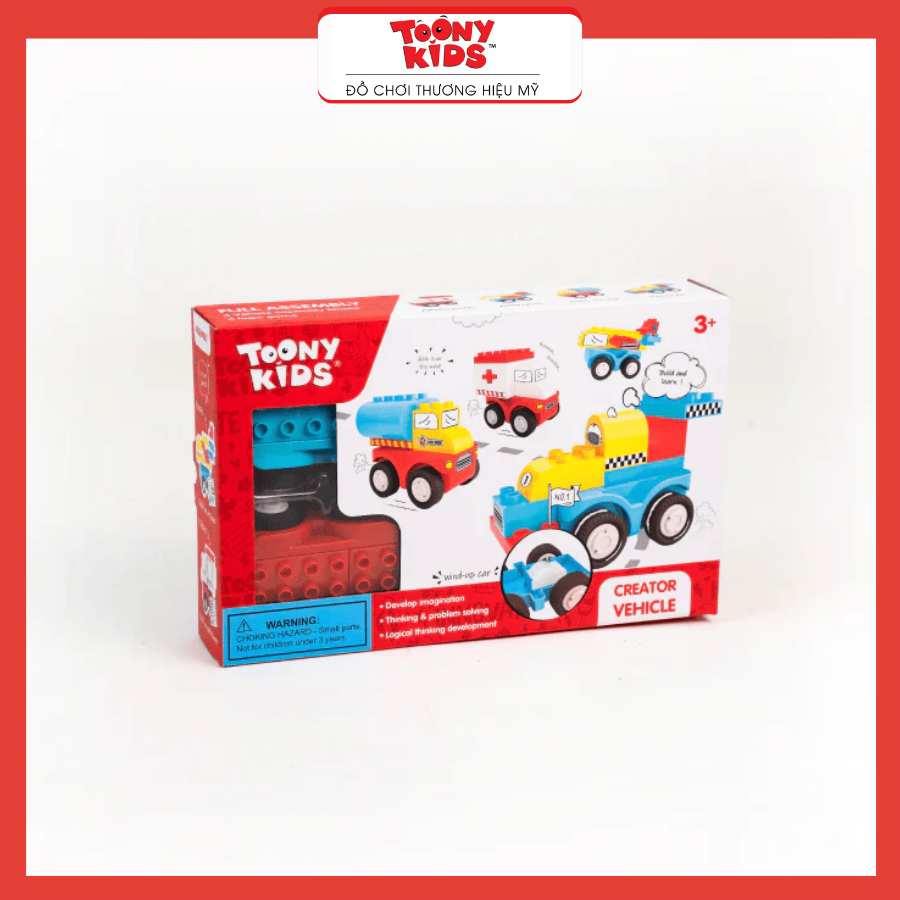 Đồ Chơi Bộ Xe Hơi Lắp Ráp Sáng Tạo Theo Chủ Đề TOONYKIDS - Creator Vehicle TN00322