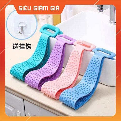 Đai Tắm Cọ Lưng 2 mặt Silicon siêu tiện lợi