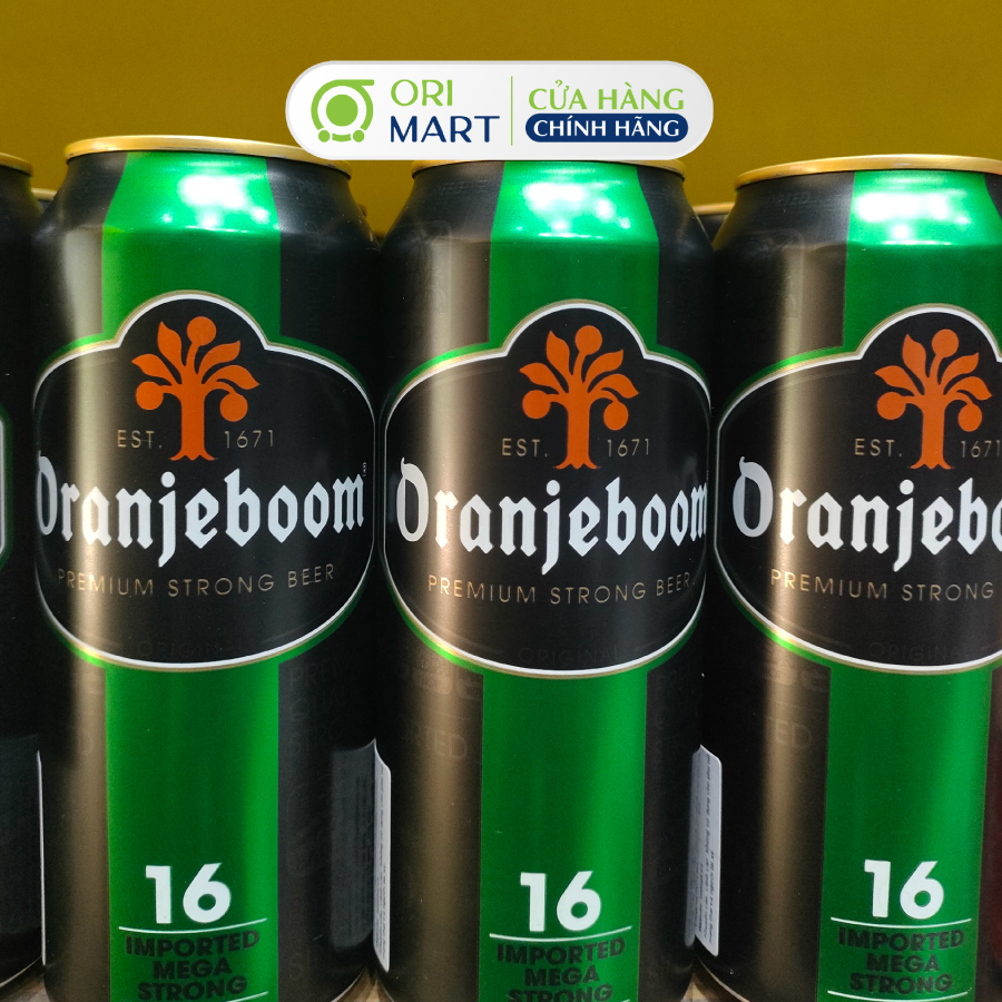 Bia Lon Oranjeboom Premium Mega Strong Beer 16% Hương Vị Mạnh Mẽ Nhập Khẩu Từ Châu Âu ORIMART 500ml