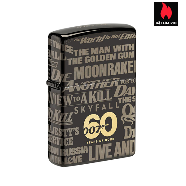 Bật Lửa Zippo 48576 – Zippo James Bond 007 60th Anniversary Collectible High Polish Black