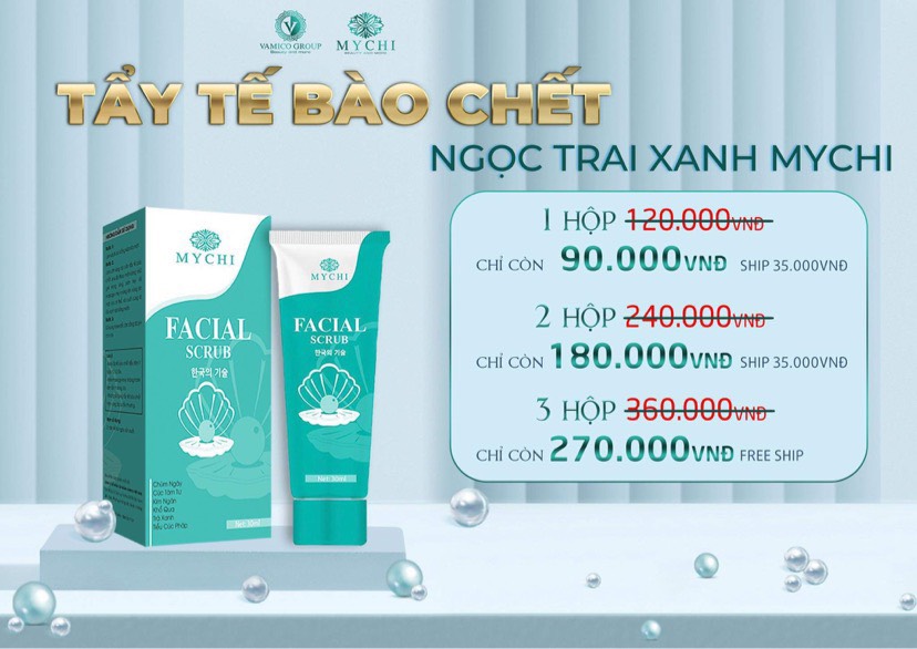 Tẩy da chết Ngọc chai xanh Mychi (giá dùng thử)