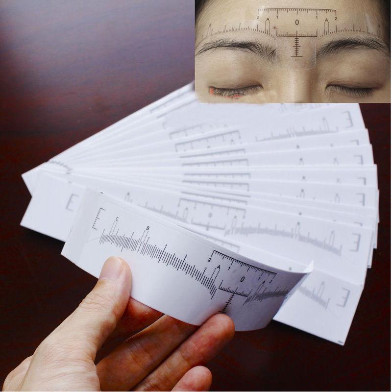5x Tattooing Marker Pen 10pcs Disposable Microblading Eyebrow Measure Ruler