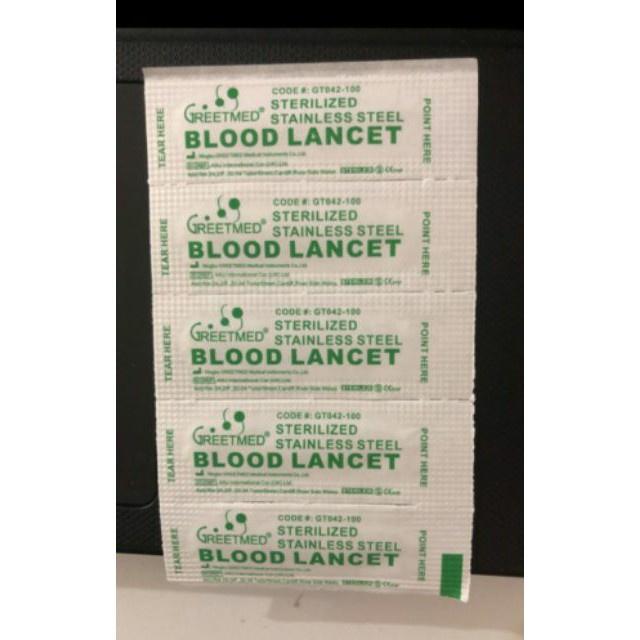 5 cây kim Blood Lancets vô trùng nặn mụn, lấy máu cao cấp