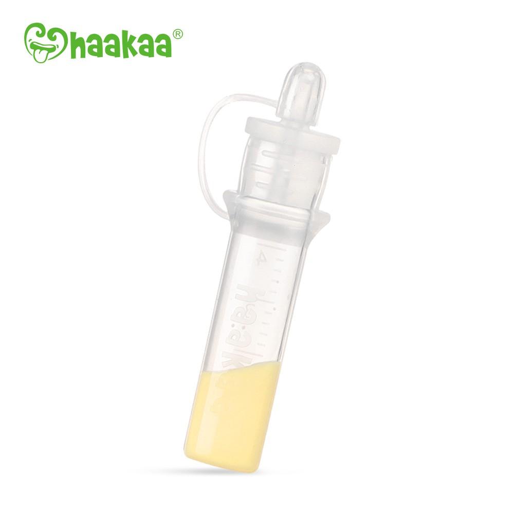 Cốc hứng sữa non Haakaa. Chất liệu silicone cao cấp. Không chứa BPA, PVC và phthalate. Dung tích 4ml