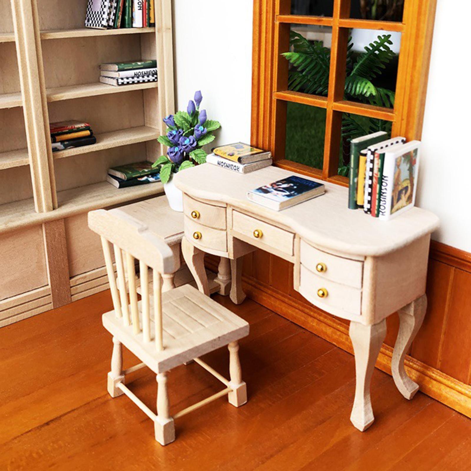 1:12 Dollhouse Furniture White Cabinet Room Bedroom Shelf