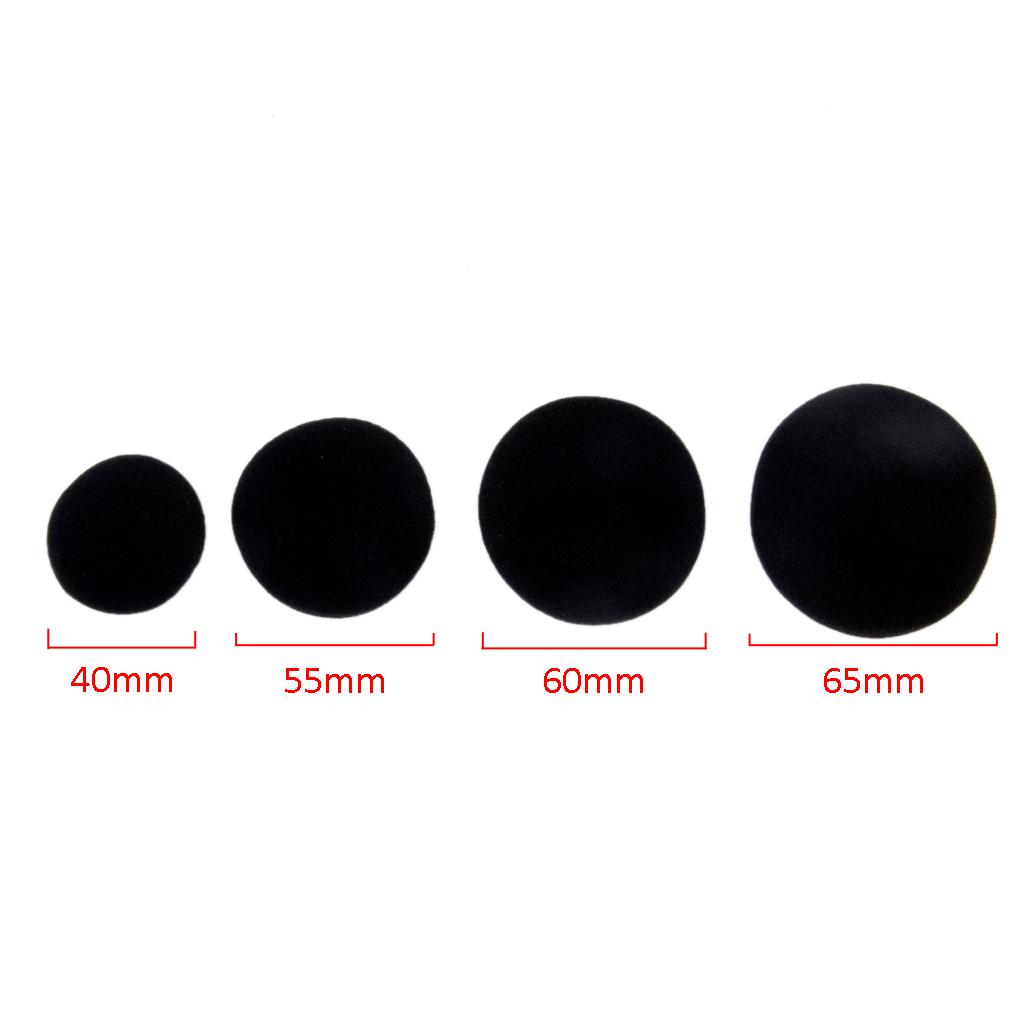 4pair 60mm Earpads Foam Ear Cushions for Helmet Black