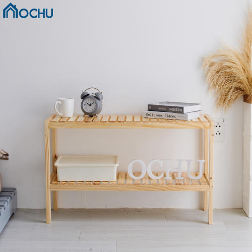 Kệ Đa Năng 2 Tầng Khung Gỗ Thông OCHU - Bench 2F - White