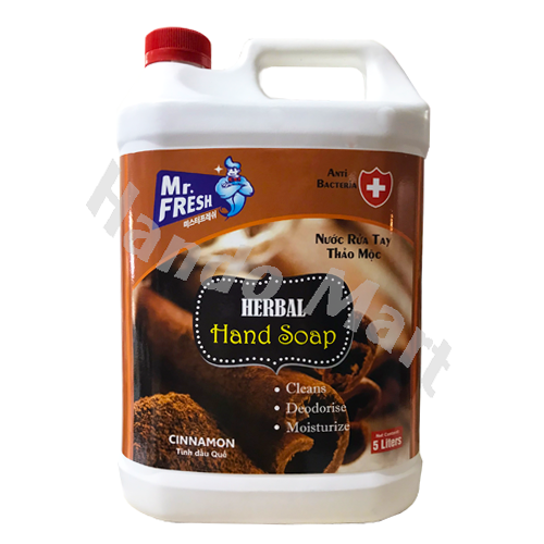 Nước rửa tay làm sạch &amp; khử mùi Premium Hand Soap Mr Fresh Hàn Quốc 5L ( 3 mùi hương Táo , Dâu , Quế )