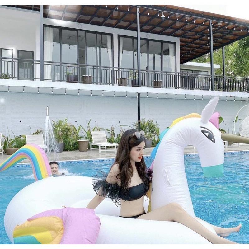 Bikini 2 mảnh cho bà bầu phối ren tay sang chảnh