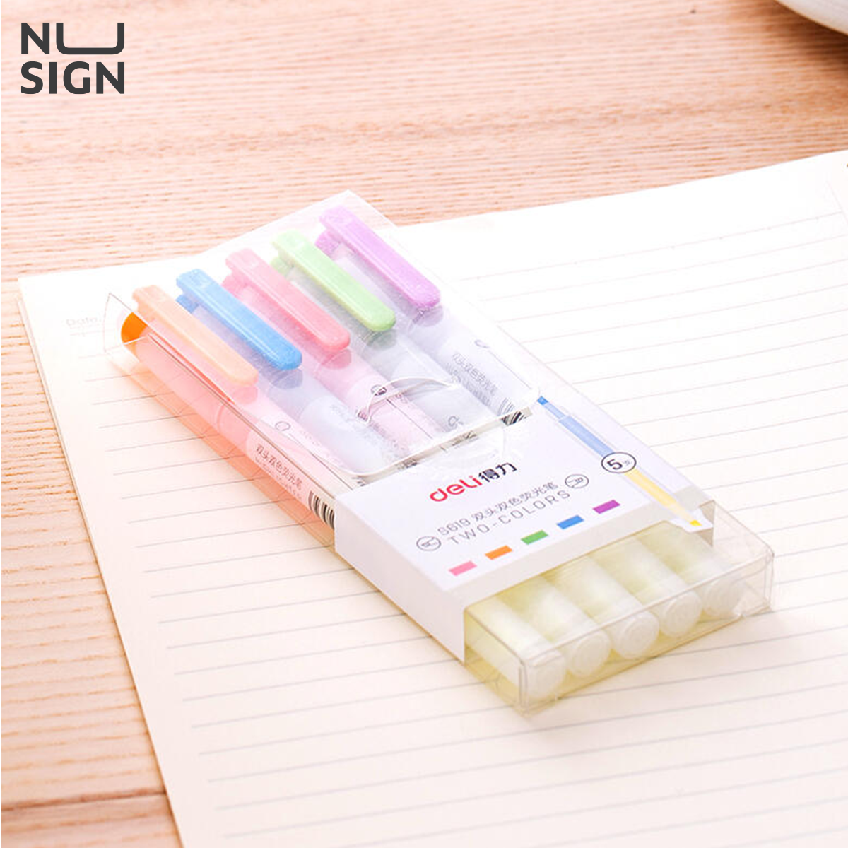 Set Bút Nhớ Dòng Highlight Đa Năng 5 Chiếc 6 Màu Nusign - Phù Hợp Học Sinh Văn Phòng Ghi Chú Take Note - S619