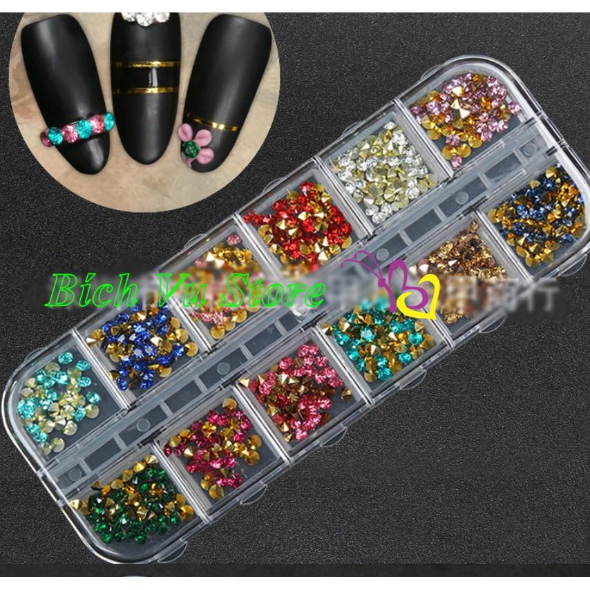 Khay đá nhọn 1440V Mix màu | đá sáng đẹp