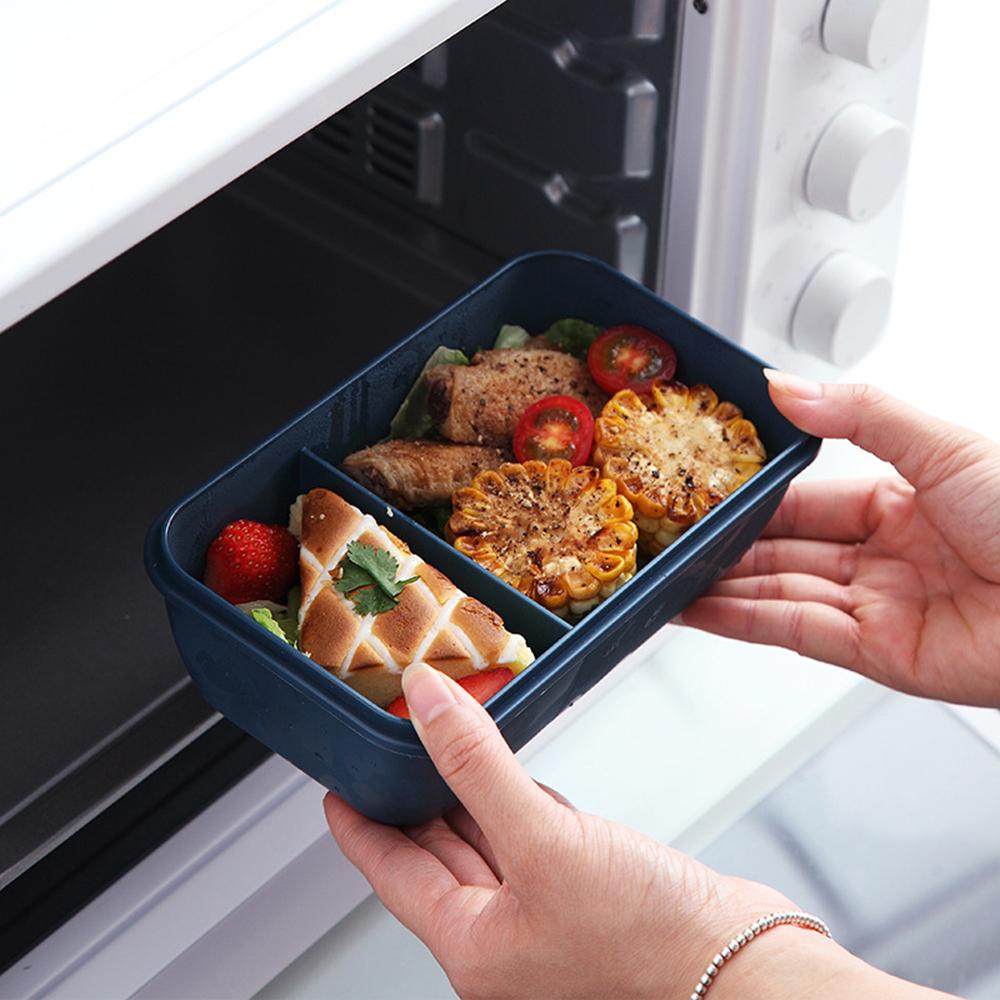 Bento Box Leak-proof Bento Lunch Box Meal Prep Containers Eco-Friendly Wheat Straw Lunch Box Kit with Chopsticks