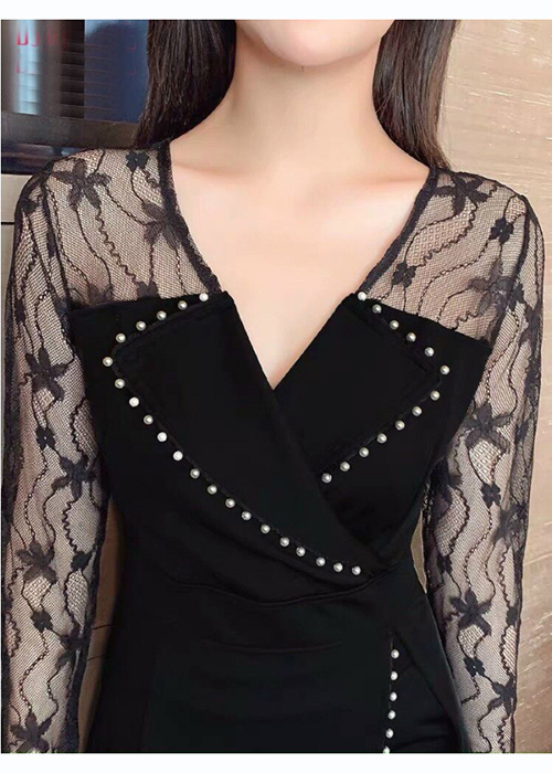 Set Bộ Đính Hạt Phối Lưới Và Quần Short Thời Trang