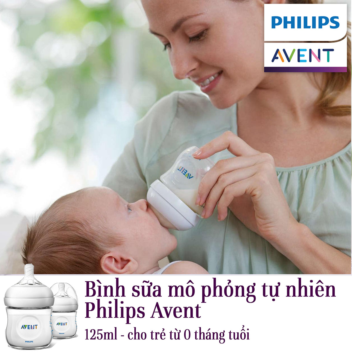 Bộ 2 Bình Sữa Bằng Nhựa Không Có BPA Tự Nhiên Philips Avent SCF690/23