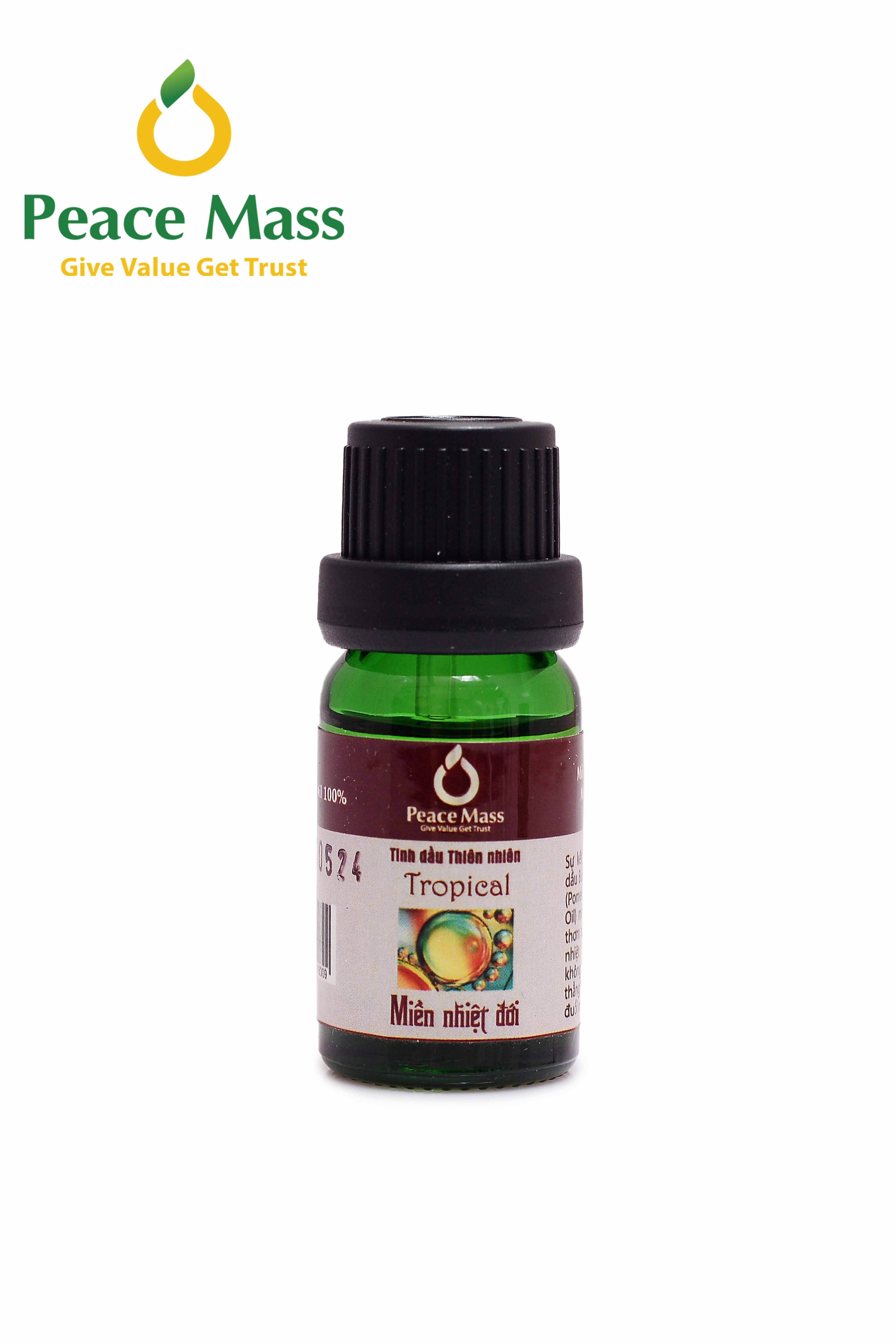 TD10ml-KX6 Combo Tinh Dầu Miền Nhiệt Đới Peace Mass 10ml - Bộ Kẹp Xe Ô tô - Tropical Summer