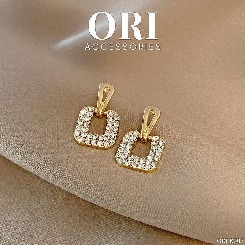 Bông tai nữ Vintage đính đá tinh tế sang trọng ORI ACCESSORIES B207