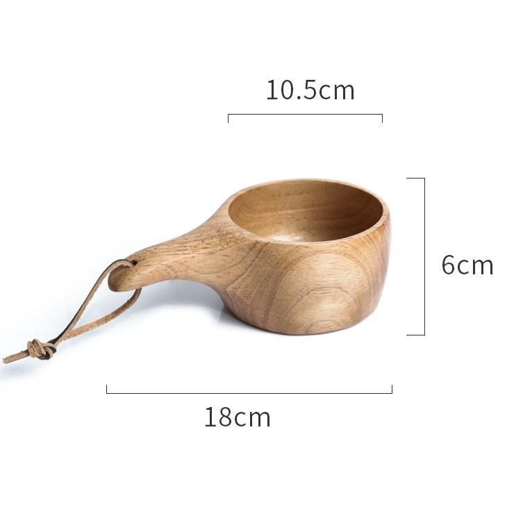 Cốc gỗ ly gỗ Kuksa phong cách Bắc Âu