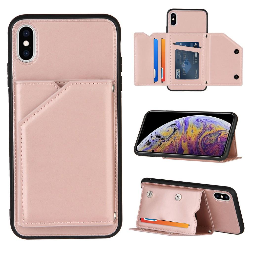 Ốp lưng điện thoại dạng ví da có ngăn đựng thẻ cho iPhone X XS Max XR SE 2020 iPhone 8 iPhone 7 Plus