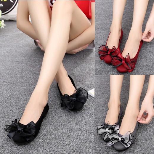 Giày búp bê nữ nơ xinh đế mềm êm chân hottrend 2021 T33 - Mery Shoes