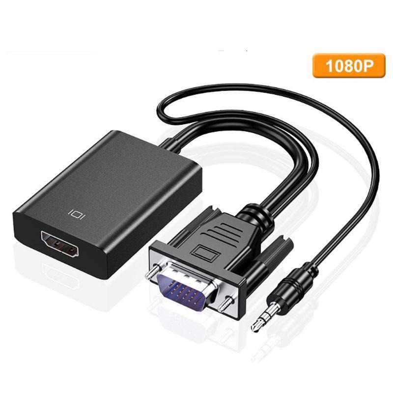 Cáp chuyển đổi VGA sang HDMI 3.5mm cho PC Laptop sang HDTV