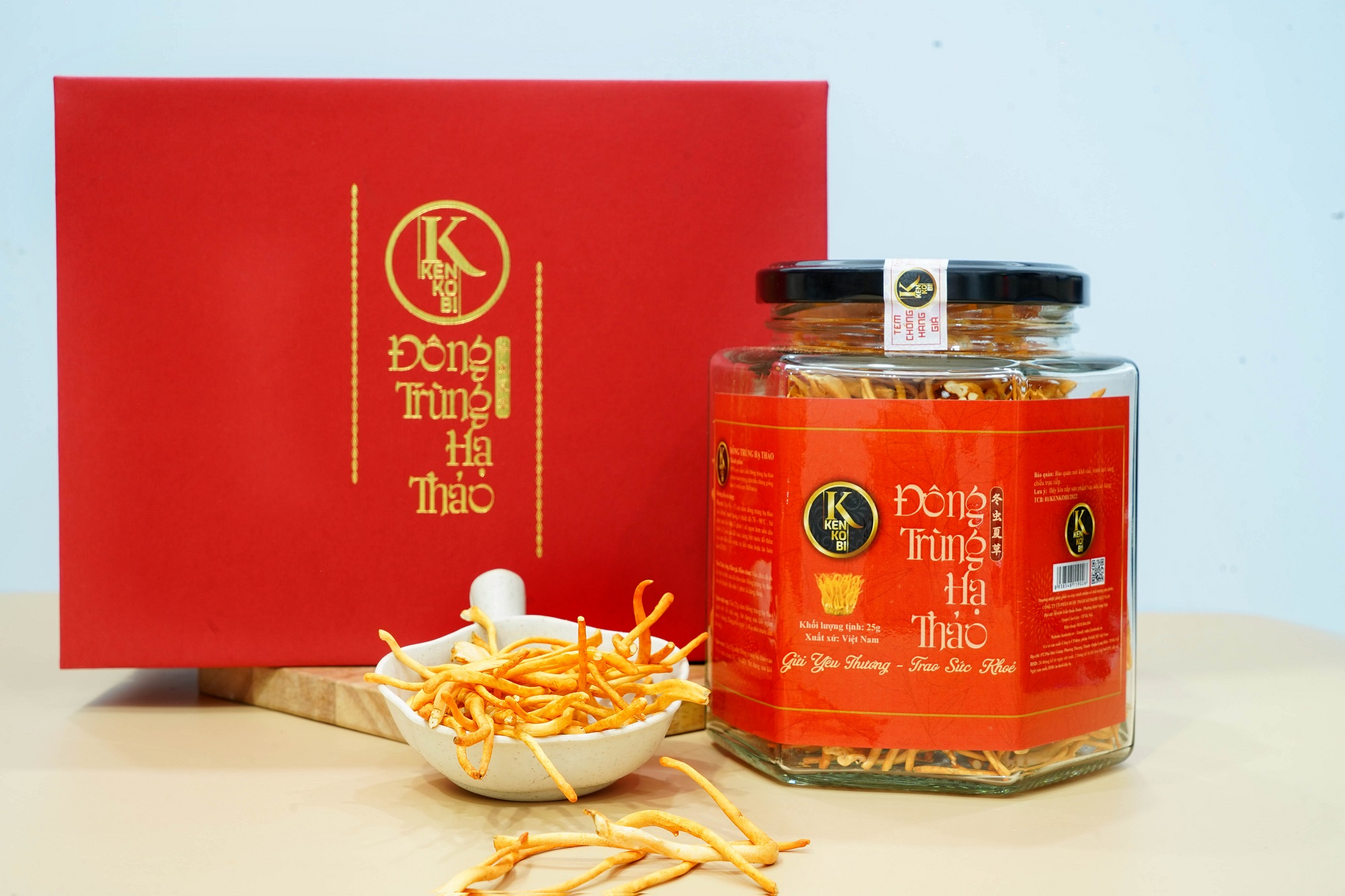 ĐÔNG TRÙNG HẠ THẢO SẤY KHÔ KENKOBI 25g