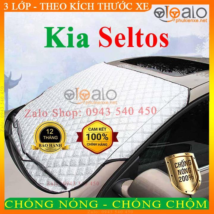 Tấm che chắn nắng kính lái ô tô Kia Seltos 3 Lớp Cao Cấp Chắn Nắng Cản Nhiệt - OTOALO