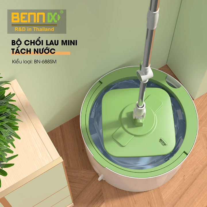 Bộ chổi lau nhà tách nước bẩn mini thông minh Bennix BN-688SM